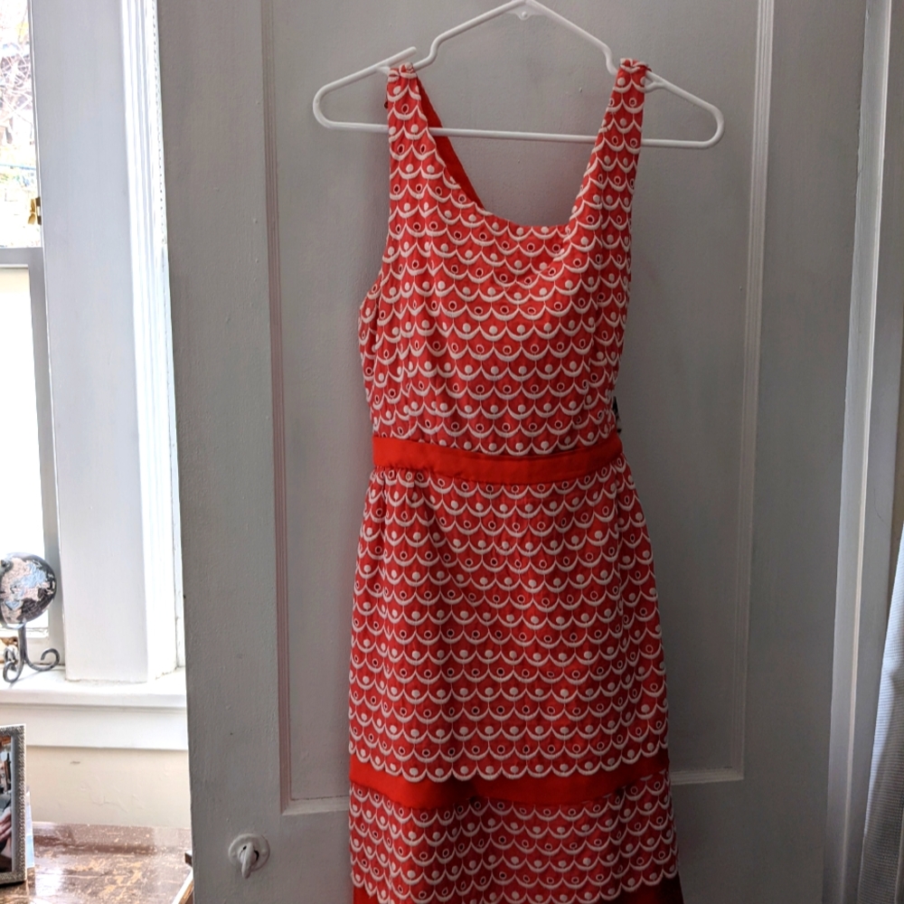 Anthropologie size 10 eyelet sleeveless dress